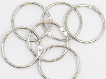 Craftelier - Set de 5 Anillas Metálicas Tipo Ring para Encuadernar Ideales para Scrapbooking y Manualidades, Anillos para Albums, Cuadernos, Planners o Agendas, Tamaño Ø 45 mm - Color Plata Embalaje Deteriorado For Cheap