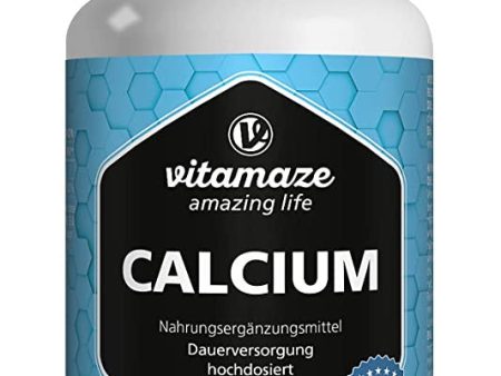 Calcio Pastillas Vegano de Alta Dosis, 180 Tabletas durante 3 Meses, 800 mg de Carbonato de Calcio por Dosis Diaria, Natural Complemento Alimenticio sin Aditivos Embalaje Deteriorado Discount