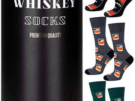 Soxo- 2 pares de Calcetines Hombre Divertidos Regalos Originales Para Hombre 40 - 45 Whiskey en Caja Embalaje Deteriorado Supply