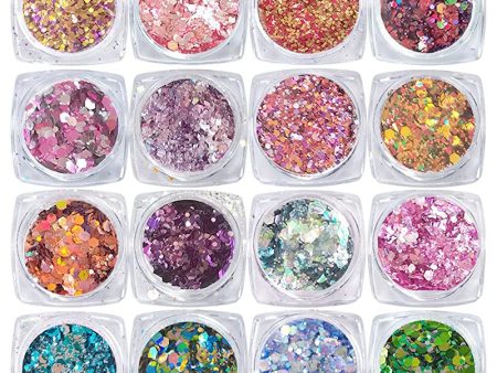 11 Colores Purpurinas Polvo, Purpurina cosmética de maquillaje, Cosméticos Iridiscente Glitter, Paillettes Brillos Chunky Para Ojos, Cara Maquillaje Pelo, Manualidades Brillante Decoración-A Embalaje Deteriorado Supply